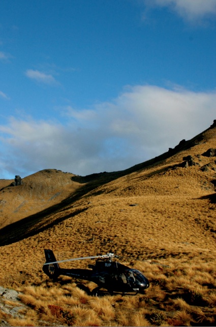 An Over The Top helicopter at The Hills, Queenstown